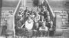 Students on school steps